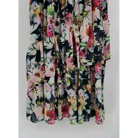 Joseph Ribkoff Sz 16 Midnight Blue-Multi Floral Halter Dress Style 221334 Easter - Picture 11 of 15